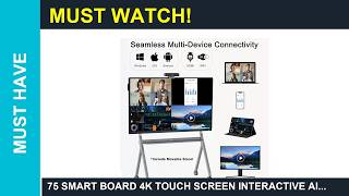 75 Smart Board 4K Touch Screen Interactive AI Smart Classroom Learning Tablet Review