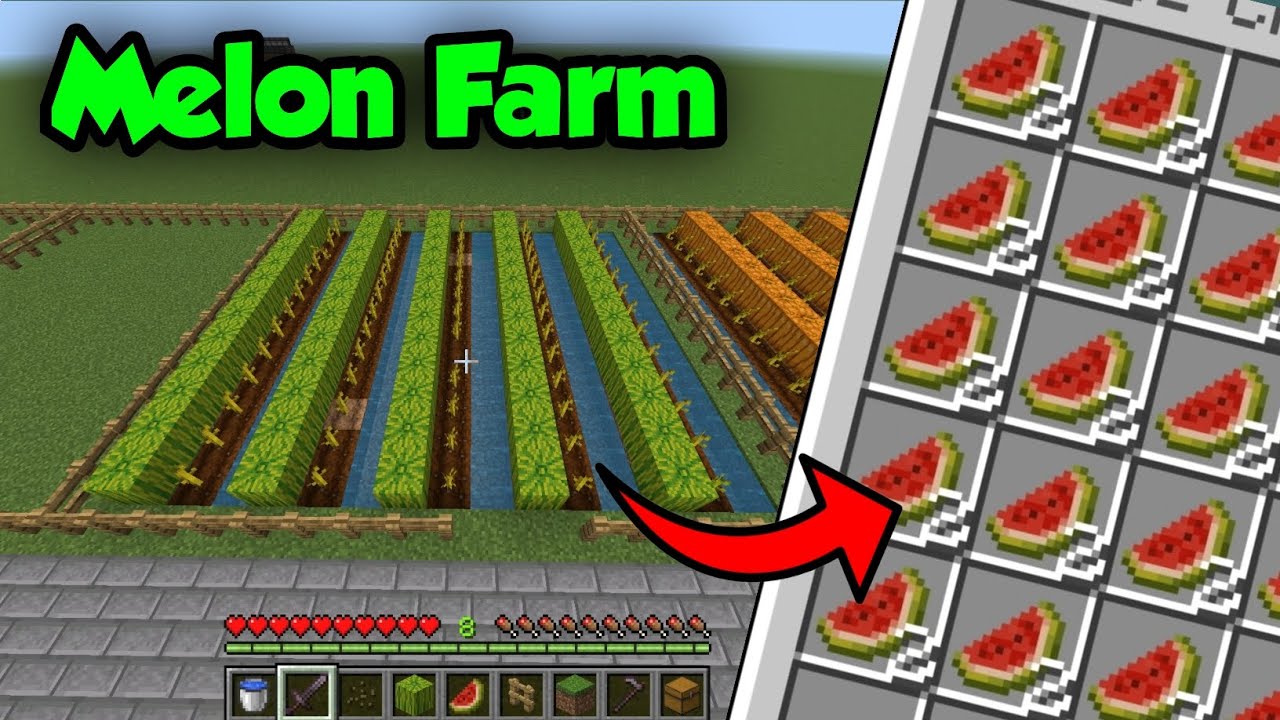 Making Melon Farm In Minecraft YouTube