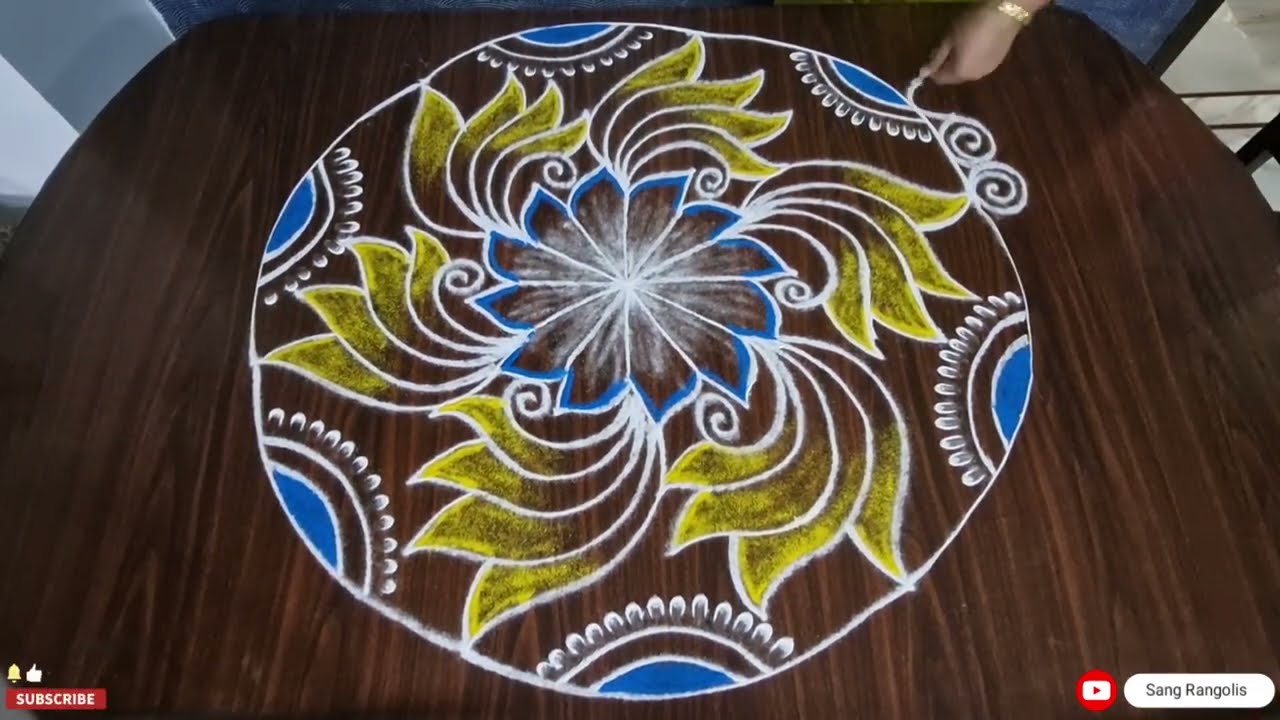 Simple and beautiful Rangoli Design easy muggulu kolam beautiful Rangoli Design 