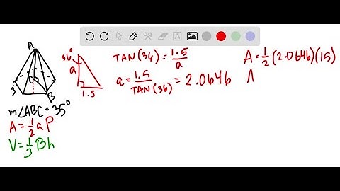 Find the volume of the regular pentagonal pyramid. Round your answer to the nearest hundredth. In t…