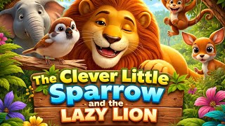 Small Sparrow Teaches Lazy Lion a BIG Lesson! 🐦🦁 | Kids Moral Story