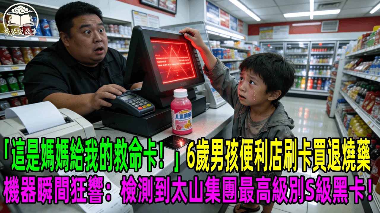 「這是媽媽給我的救命卡！」6歲男孩便利店刷卡買退燒藥，機器瞬間狂響：檢測到太山集團最高級別S級黑卡！#情感故事 #老年生活 #人生感悟 #情感共鸣 #感人壹幕 #故事分享 #故事#原創#爽文