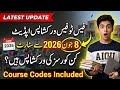 AIOU Face to Face Workshop Schedule June 2026 |Dates,Course Codes Included