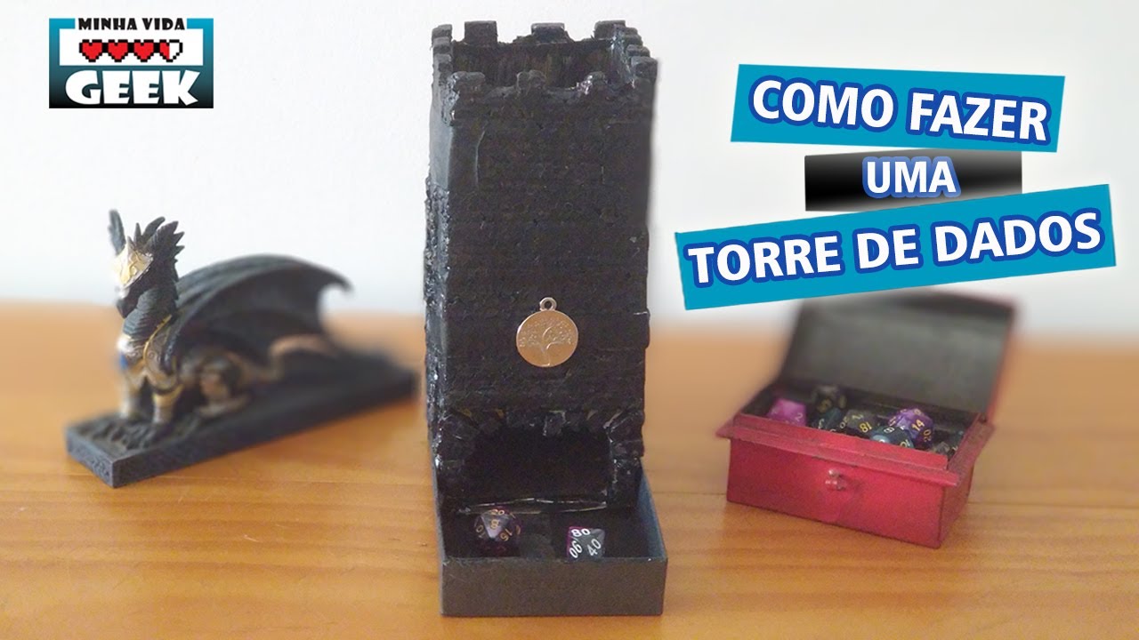 CAIXA com TORRE para RPG / Boardgame jogo Tabuleiro