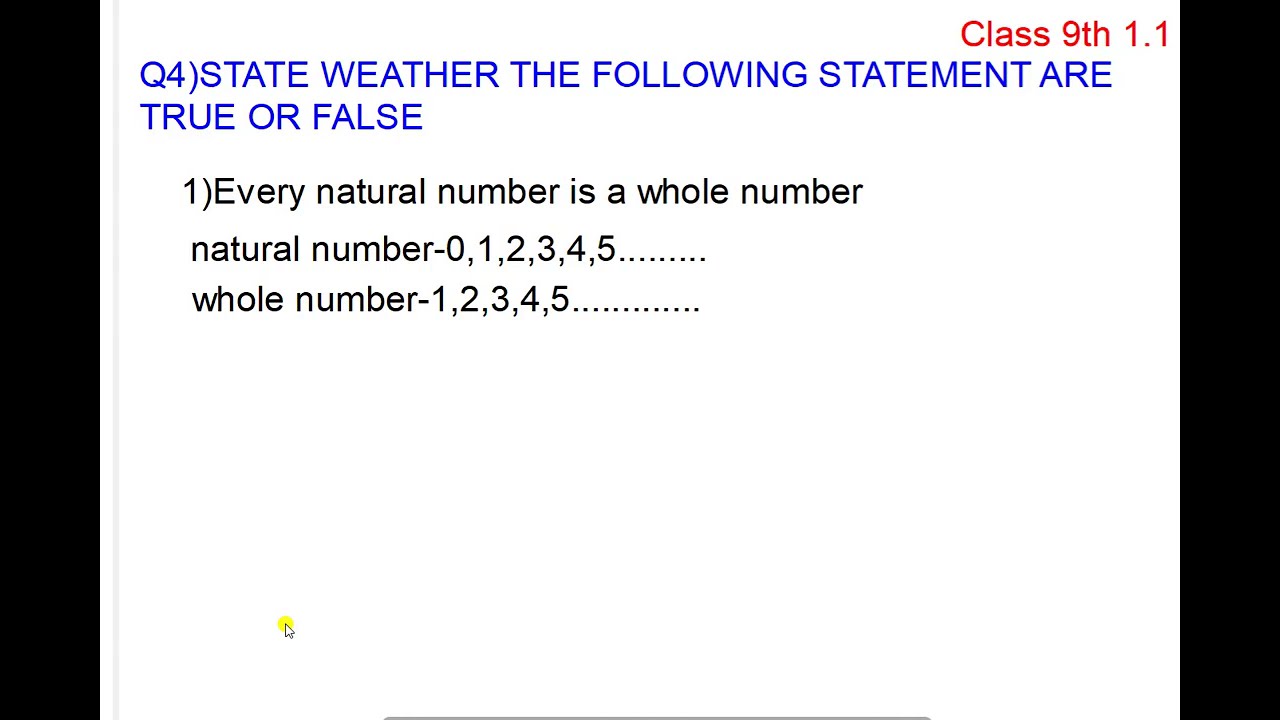 4. State whether the following statements are true or false. Give ...
