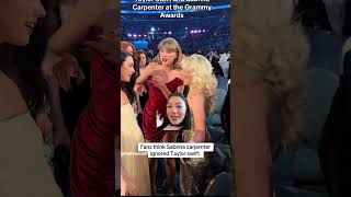 Famous Fans think Sabrina was ignoring Taylor in a convo at the Grammys 😭☠️ #SabrinaCarpenter #TaylorSwift Wealth