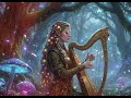Magical Enchanted Forest 🧚‍♀️ Relaxing Harp Music &amp; Night Ambience | Fantasy Sleep Music