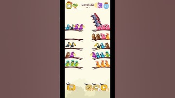 Bird Sort Challenge! 🐦 | Level 32 Gameplay | Fun Game Short
