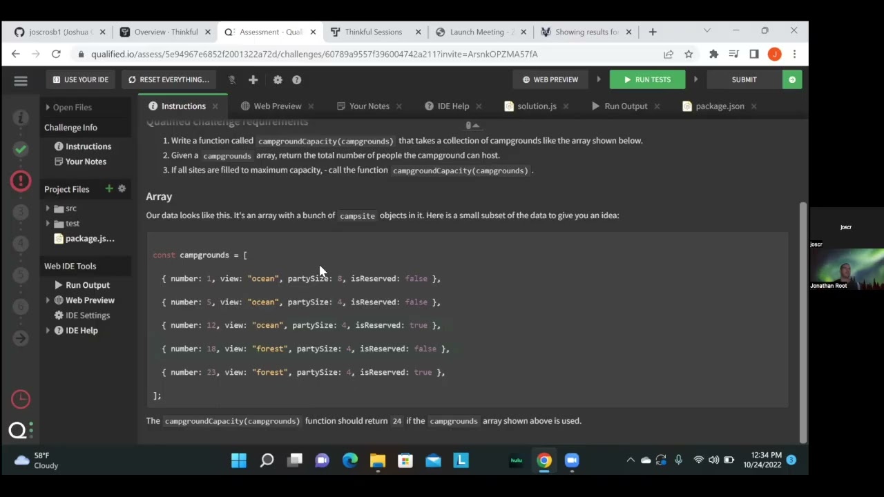 Technical Expert Session — HTML & CSS Portfolio Review, Chegg Skills (Thinkful)