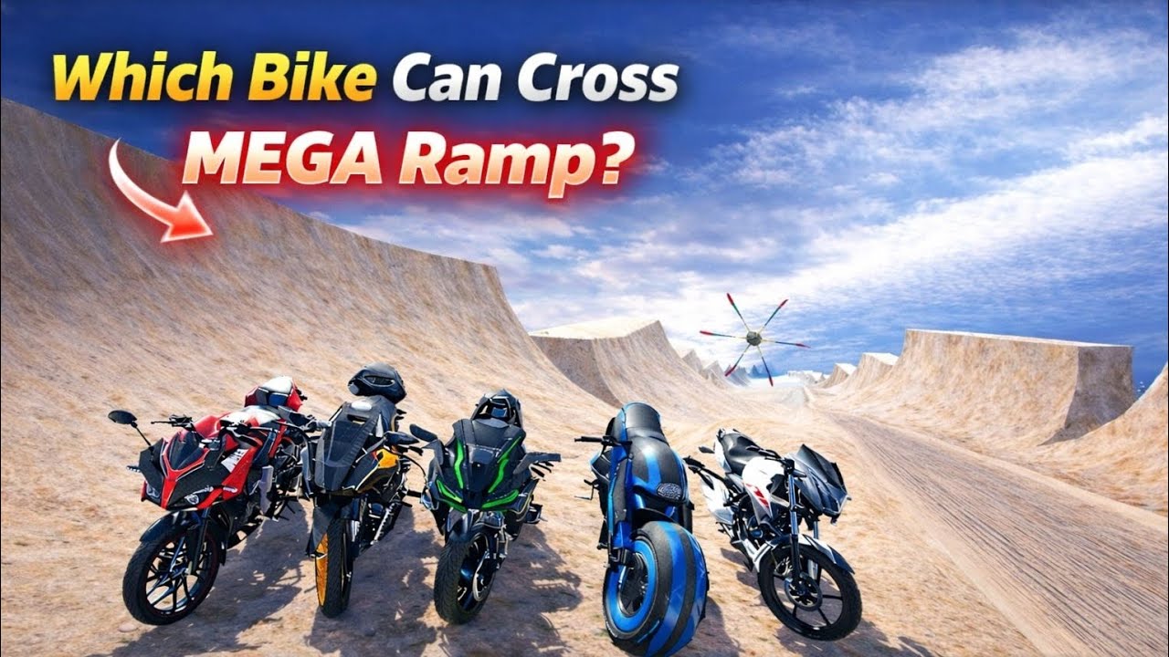Which bike can cross mega ramp? 😱😱/Indian bike driving 3d 