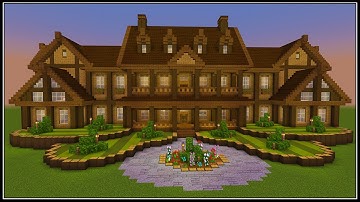 Minecraft: How to Build a Wooden Mansion | PART 4 (Interior 1/3)