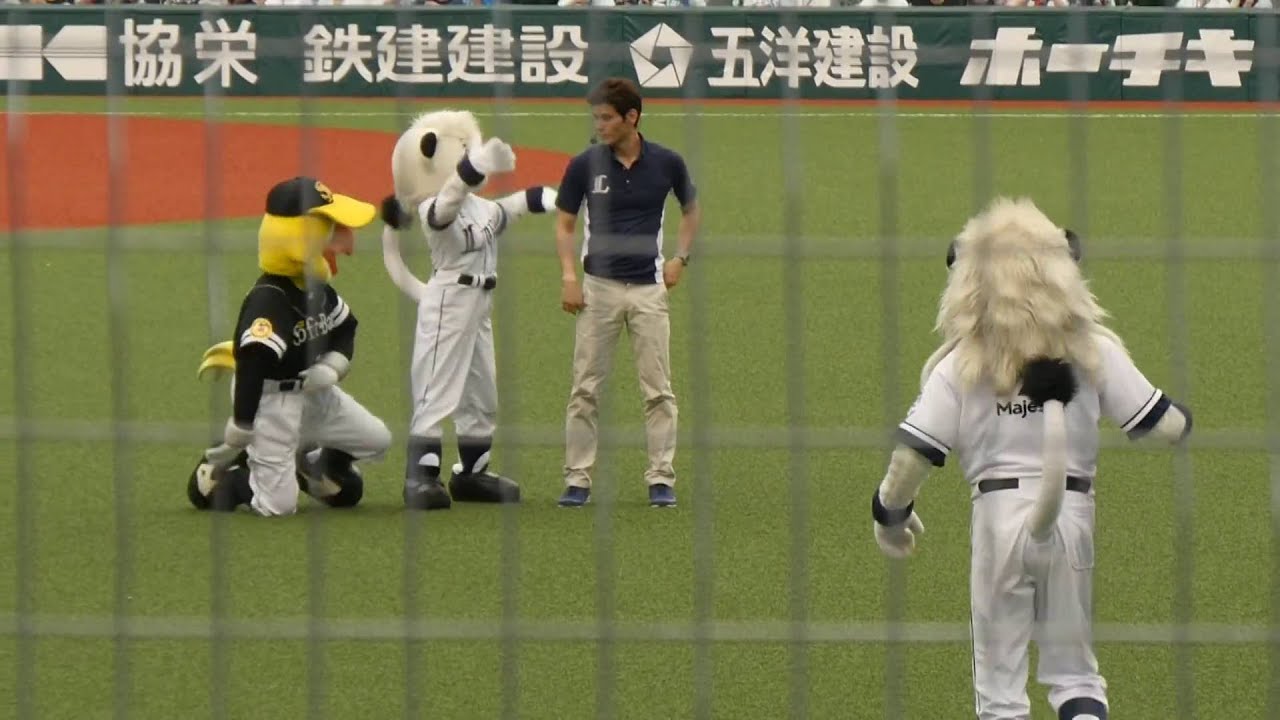 ハリーホークとレオのバク転対決