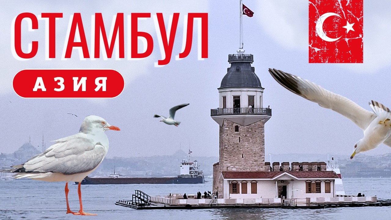 Стамбул 2026 | Азиатский берег ⛩ Паром до Кадыкёй, Девичья башня, районы Ускюдар и Кузгунджук [Vlog]