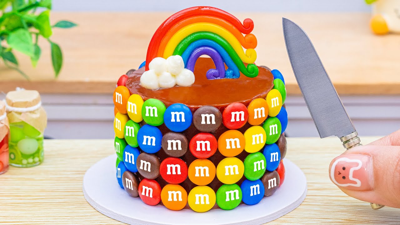 Amazing Miniature M&M Chocolate Cake 🍬 Yummy Tiny Candy Cake Ideas | Tiny Yum
