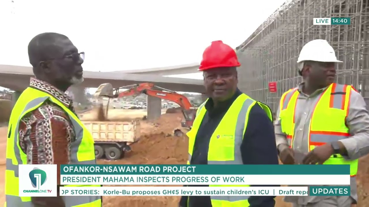 WATCH: President Mahama Inspects Ofankor–Nsawam Road Project | On-Site Progress Report