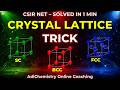 Type of Crystal Lattice - Unit Cell - Simple cubic-BCC-FCC - solved CSIR NET GATE IIT JAM Chemistry