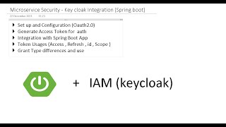 Microservices Security with  Key cloak Integration / Spring boot Security/ IAM / Access Token /Setup
