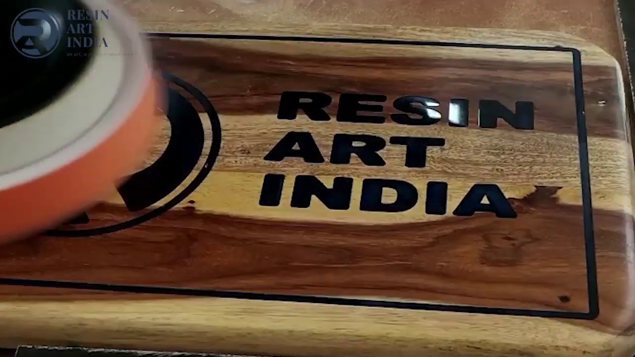 DIY Wooden Name Plate using Resin // Resin Art India YouTube