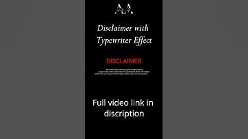 Disclaimer with Typewriter Effect in Simple Method || हिन्दी में ||
