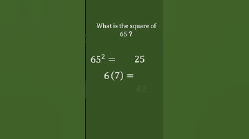 How to Square at two digit number that ends with a 5? #shorts