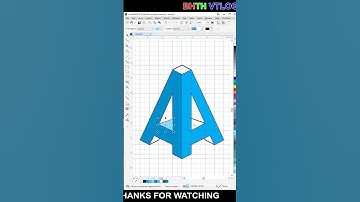 Vẽ chữ A 3 chiều trong corel draw #bhthvtlog #coreldraw2022 #coreldrawshort