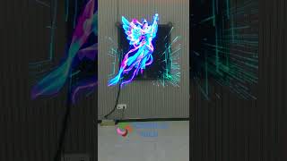3x3 9pcs Landscape Splicing 3D Hologram LED FAN Display Wall #hologram #fyp #3dhologramfan