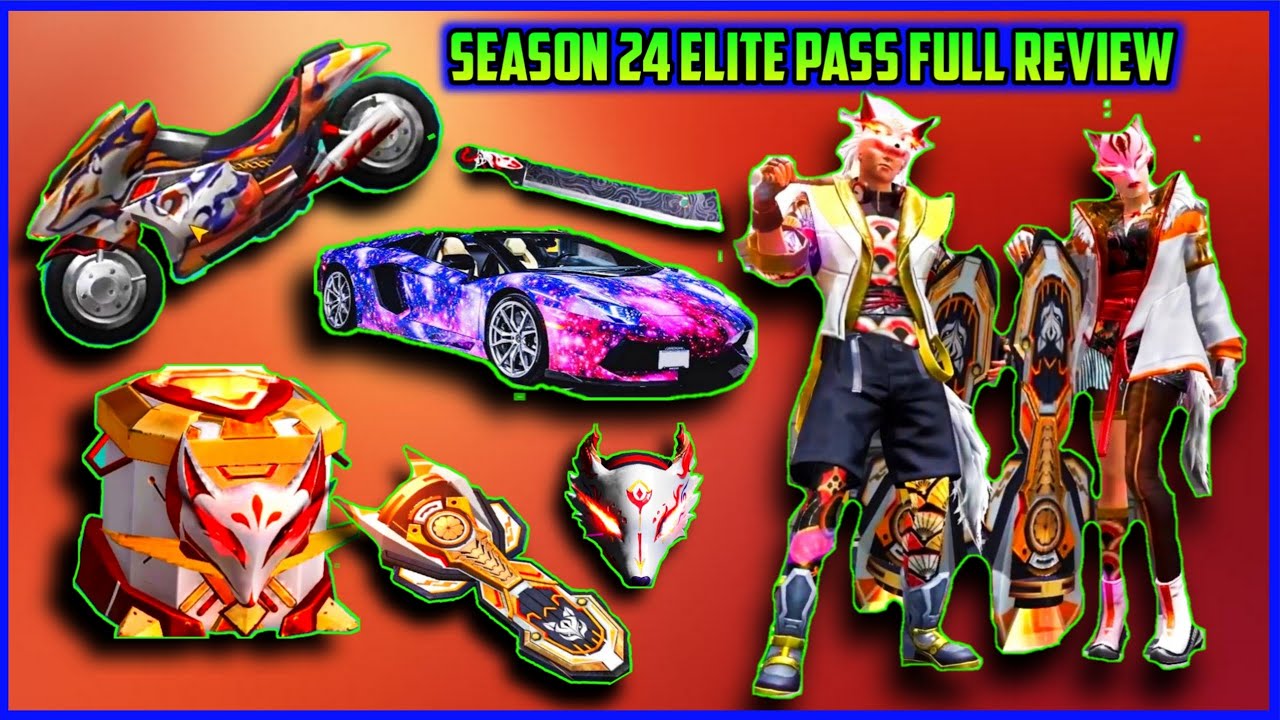 FREE FIRE SEASON 24 ELITE PASS FULL REVIEW || MAY MONTH ...