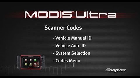 Scanner Codes MODIS™ Ultra   Pt  211 Snap on Training Solu