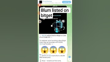 Blum listed on bitget 😱😱😱 27 june listing date #blum #blumairdrop