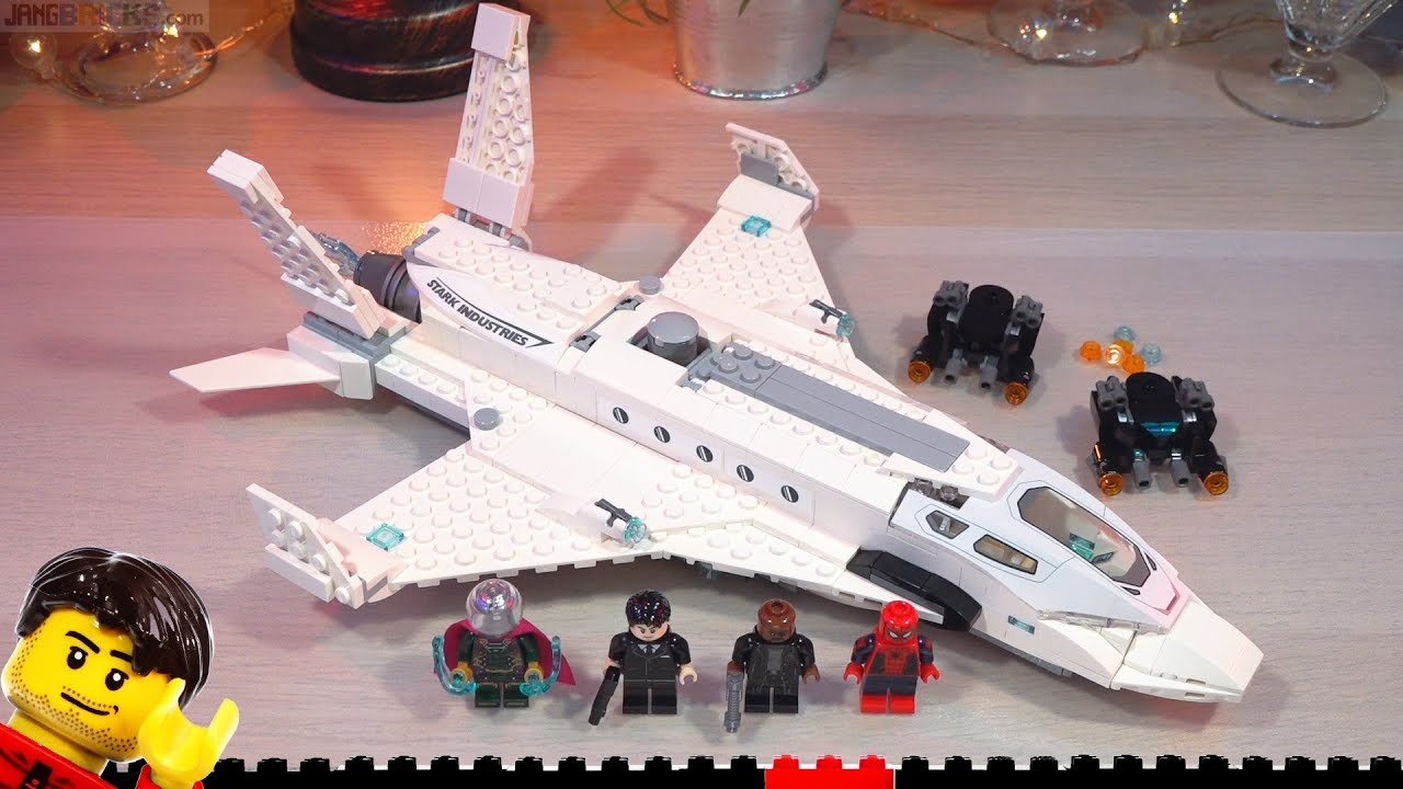 lego stark jet and the drone attack