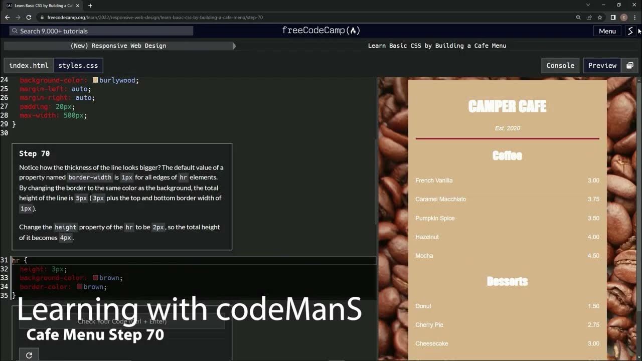 learn-basic-css-by-building-a-cafe-menu-step-70-youtube