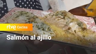 Receta de salmón al ajillo, una idea sencilla para comer sano - La Cocina de Adora | RTVE Cocina