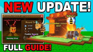 WASP DUNGEON UPDATE!! (FULL GUIDE) | Grow a Garden Bizzy Bees Part 4 ROBLOX