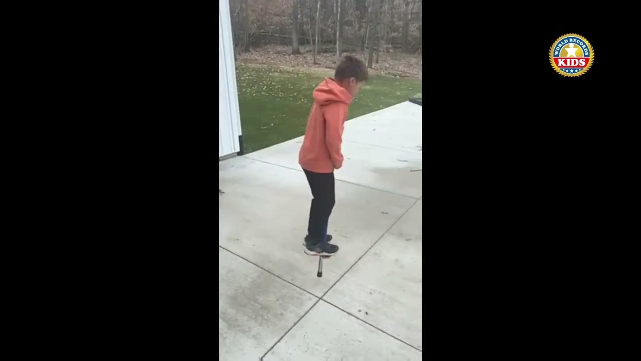 Most Pogo Stick Jumps in 1 Minute. Boys’ 79 year is 104 and was