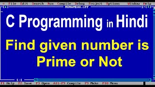 06. C Programming Tutorial in Hindi - Find Prime Number or Not