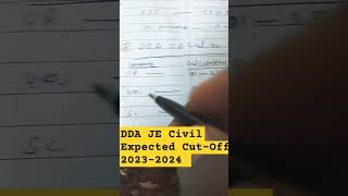 DDA JE Civil Expected Cut-Off 2023-2024 DDA JE Mechnical Cut Off 2023 - New Update