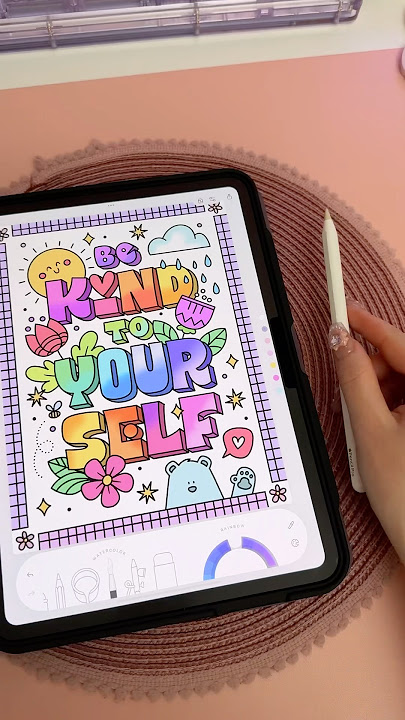 iPad relaxation 💕✨ color with me | apple pencil asmr | lake coloring app | iPad drawing