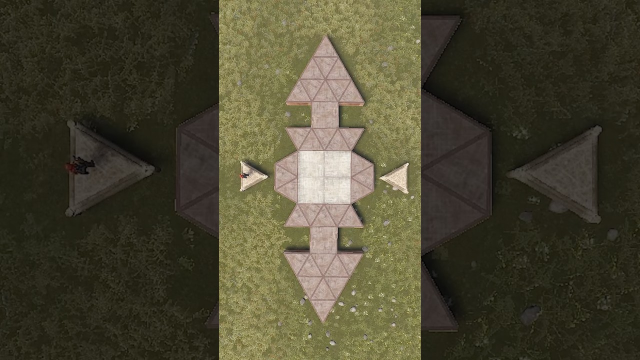 BEST 2x2 base design with simple c-wall in #rust #rustgame #rustbuild #gaming