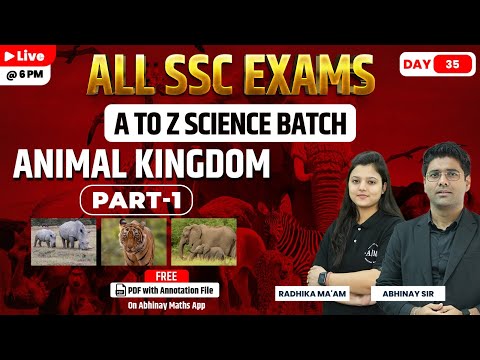 SSC Science | Animal Kingdom | A to Z Batch | Day-35 | All SSC Exams | Radhika ma'am