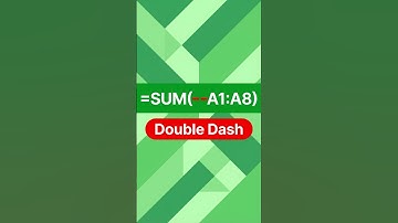 What is the SECRET DOUBLE DASH function in Excel that changes everything?