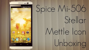 Spice Mi-506 Stellar Mettle Icon Unboxing - Advices Media