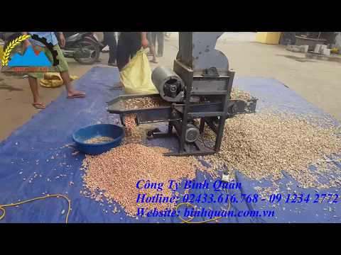 Video Máy Nông Nghiệp Bình Quân - Máy Bóc Vỏ Lạc - youtube