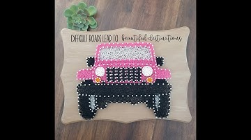 Jeep String Art kit basic instructions tutorial