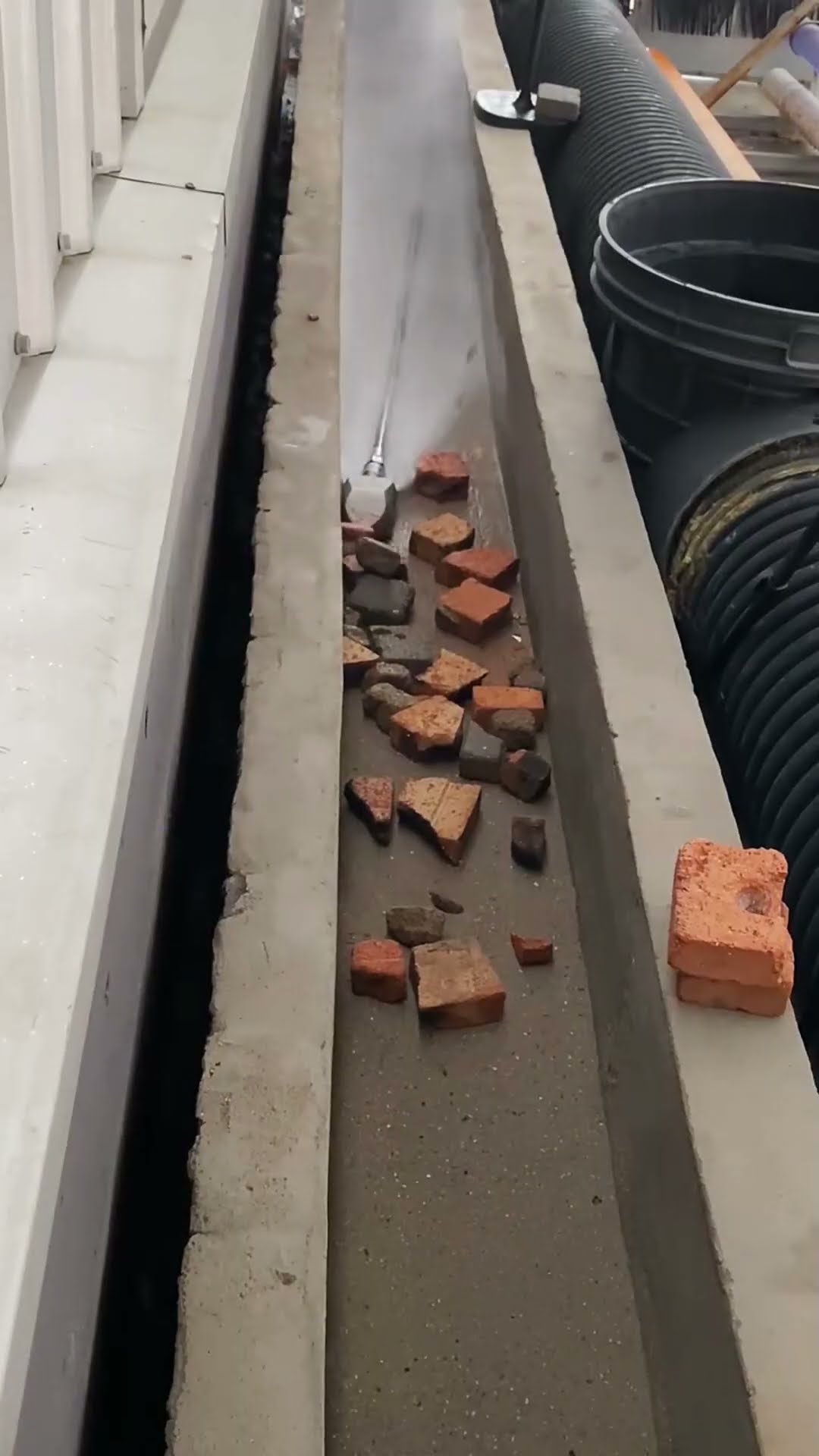 Drain piping process- Good tools and machinery make work easy