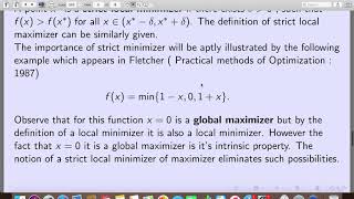 ECO760A: Mathematical Analysis :  Lecture 6b : Second Order Conditions