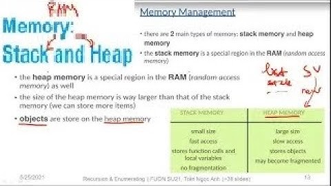 (CSD 13) STACK and HEAP MEMORY in 5 minutes | Recursion | Data Structure Algorithm | Teacher ANH FPT