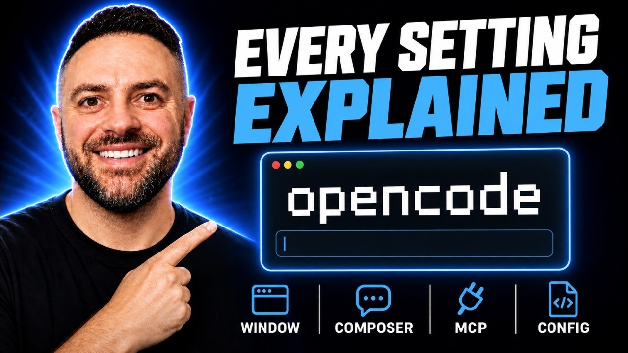 Thumbnail for Every OpenCode Setting Explained (and the 8 I Change First)