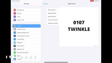 HOW TO FIND APPLE PENCIL MODEL NUMBER SERIAL NUMBER & FIRMWARE VERSION IN IPADOS 15