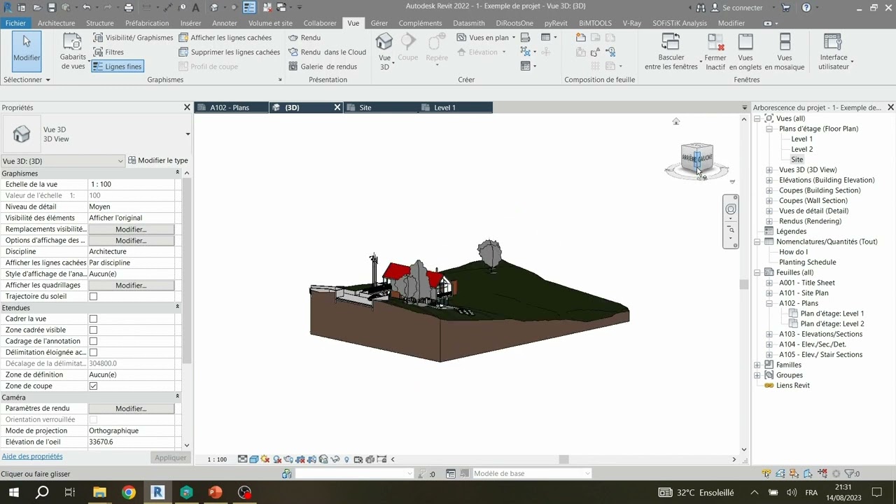 2- Extrait de la formation en ligne Revit Architecture : Interface