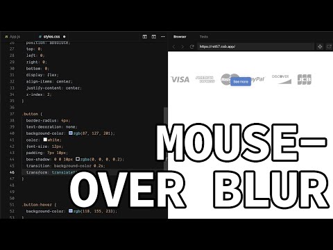 Peaceful UI: Building a mouse over blur UI with HTML/CSS/JS/React